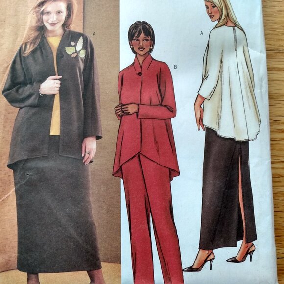 Plus Size 28-32 Sewing Pattern Jacket Top Skirt Pants Butterick 3979 UNCUT - Picture 4 of 10